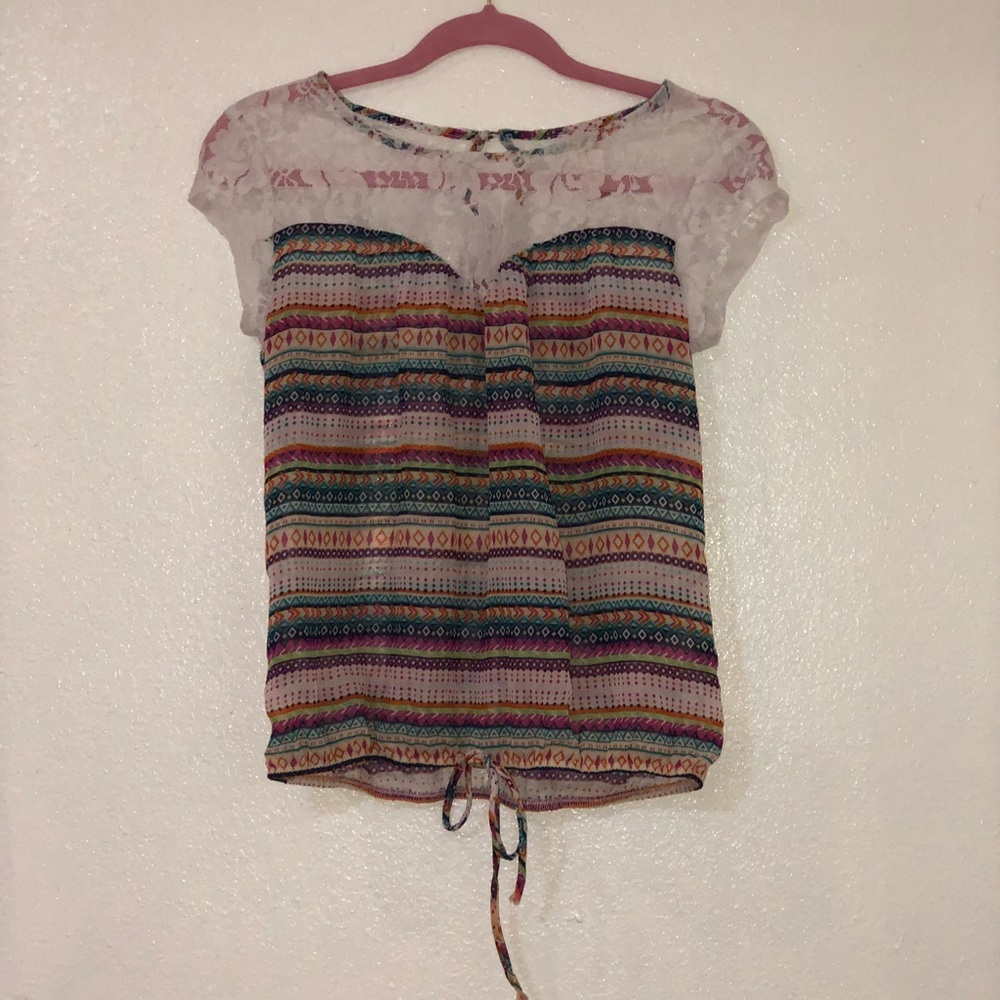 Aztec print blouse